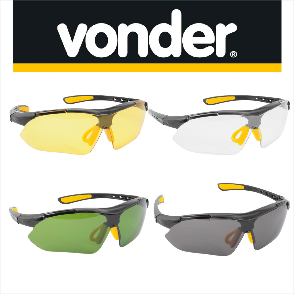 Óculos de proteção e segurança Boxer Vonder EPI Policarbonato resistente a alto impacto em Oferta na Shopee