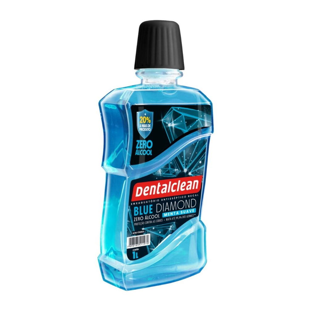 Enxaguante Bucal Blue Diamont Menta Suave 1L - Dentalclean