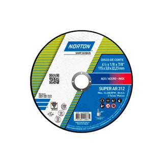 Disco Corte 115X3.0X22.23MM AR312 (Kit c/ 25) Super Norton em Oferta na Shopee