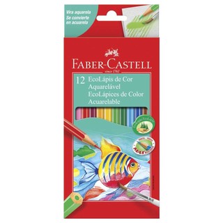 LAPIS DE COR 12 CORES AQUARELA FABER CASTELL