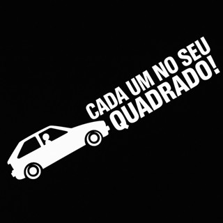 adesivo cada um no seu quadrado para carro moto e caminhão personalizado em Oferta na Shopee
