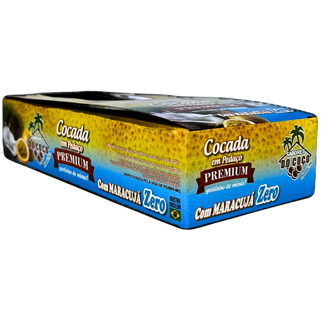 Sabores De Coco Cocada Com Maracujá Zero 600g 15un
