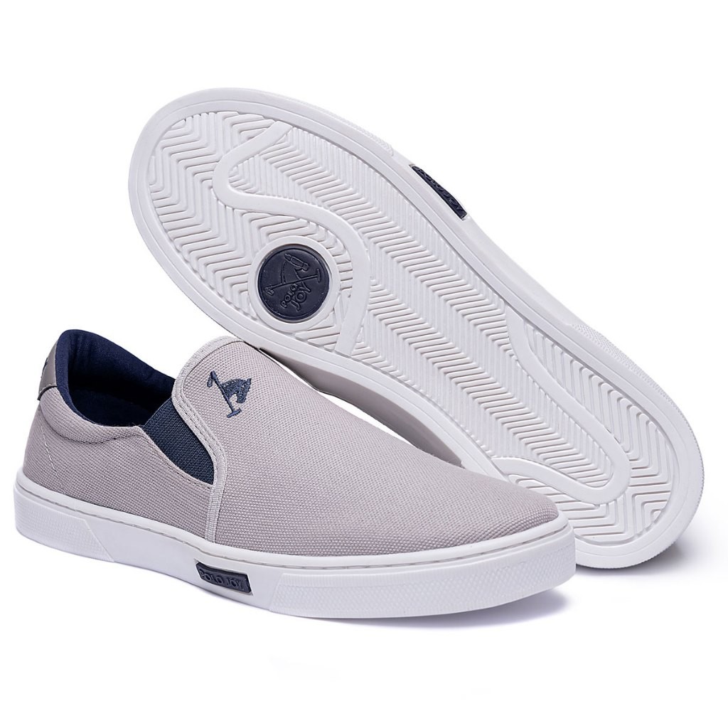 Slip On Casual Tênis Sapatenis Masculino Polo Joy Casual Confortavel Lona