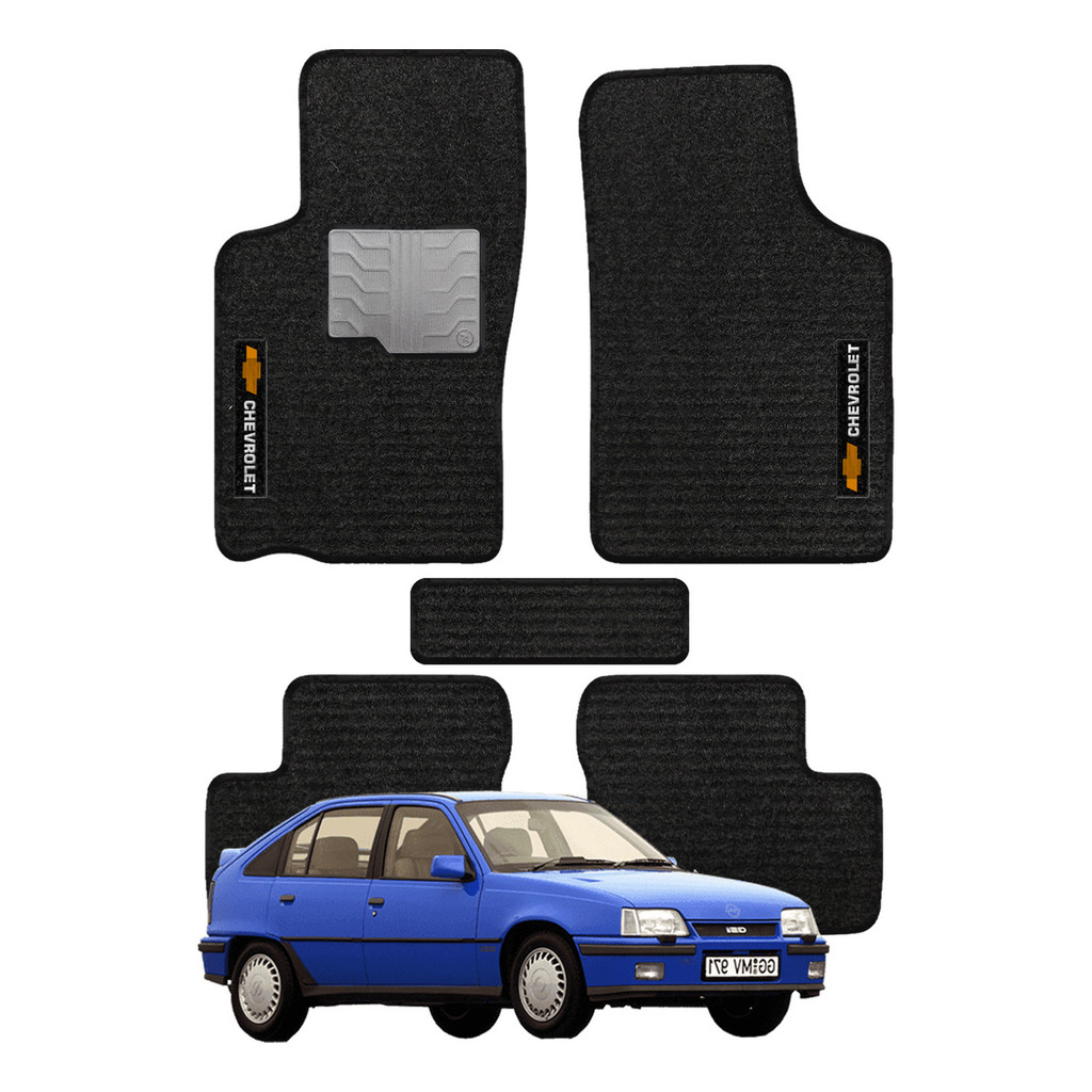 Kit de tapetes 5 peças específico Kadett 1989 ... 1995 Carpete Preto