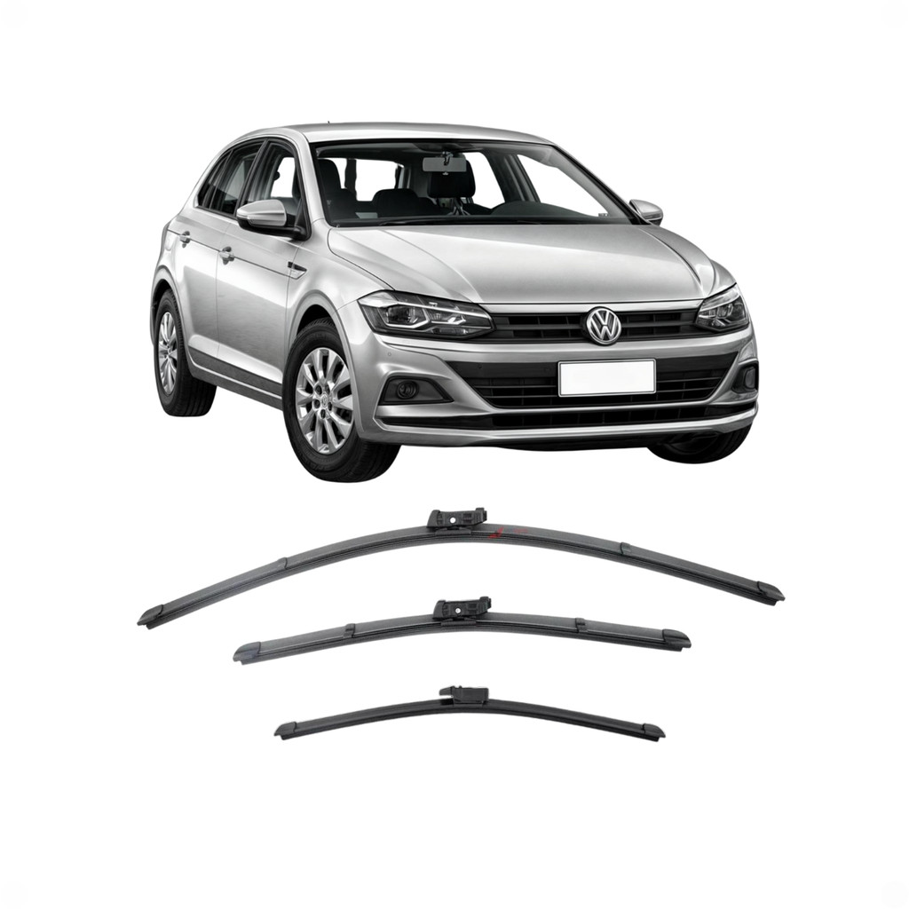 Kit 3 Palhetas Novo Polo 2018 2019 2020 2021 2022 2023 2024 Limpador De Parabrisa Dianteiro Traseiro em Oferta na Shopee