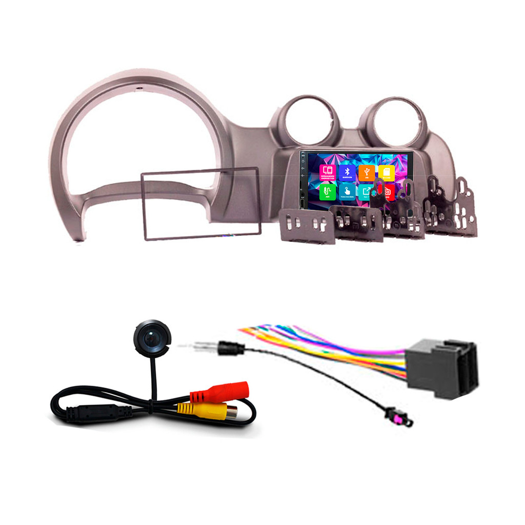 Kit Multimidia 7 Pol Uno Vivace 2014 Em Diante Fiorino 2015 16 17 A 2021 Espelhamento Android Ios 2 Din Preto Camera Ré