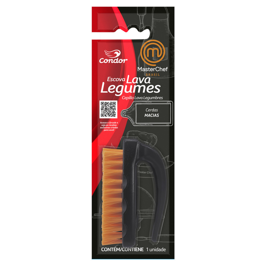Escova Lava-Legumes Cerdas Macias MasterChef Brasil Condor - Home & Living