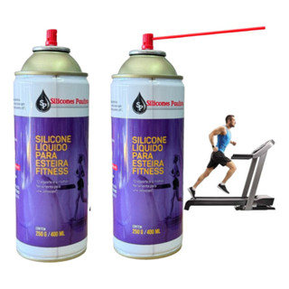 Kit 2 Silicone Lubrificante Esteira Spray Academia 400 Ml em Oferta na Shopee