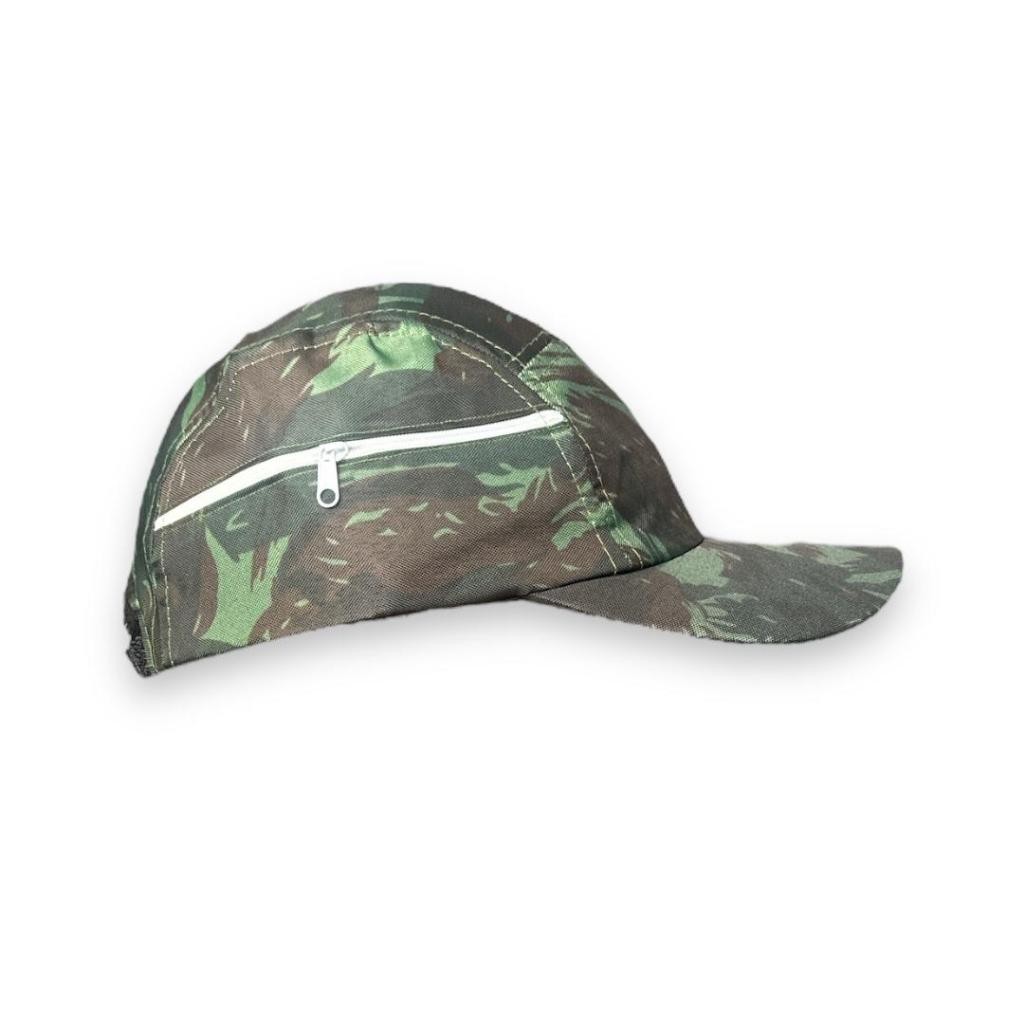 Boné com Bolso ziper Pesca camuflado exercito tatico