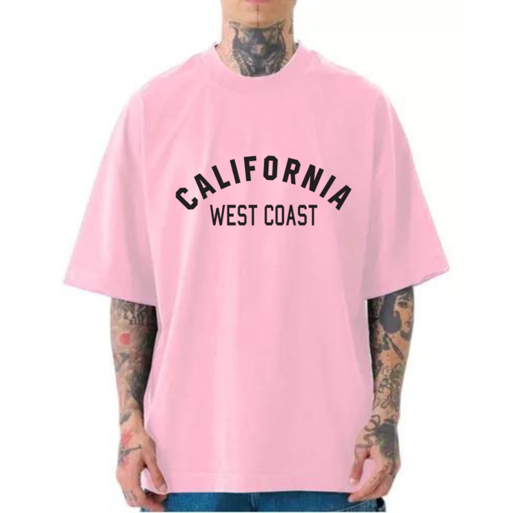 Camiseta Oversized Masculina Camisa Streetwear California 100% Algodão