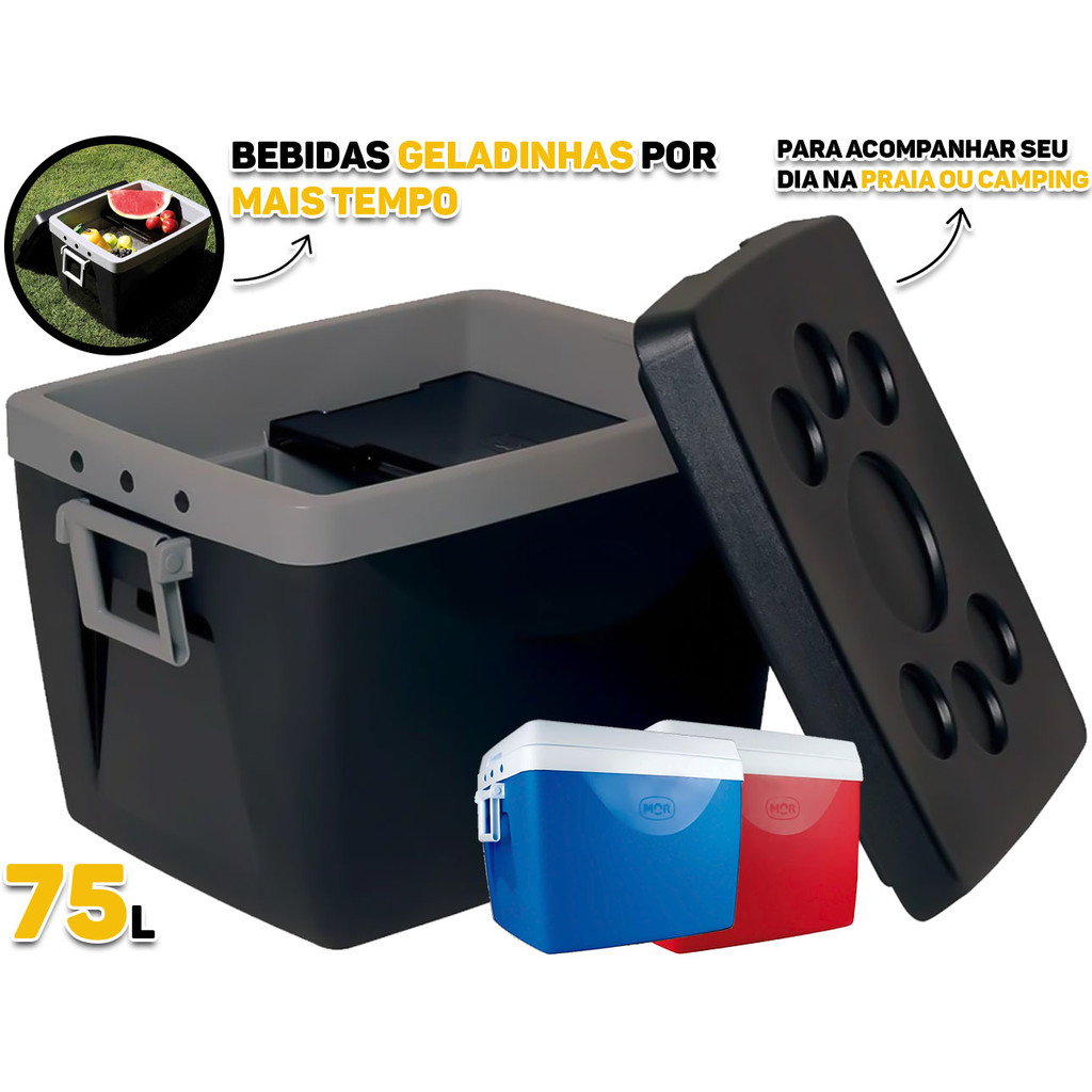 Caixa Térmica Grande Cooler Bolsa Para Praia Camping Com Alça 75 Litros 110 Latinhas - Home & Living