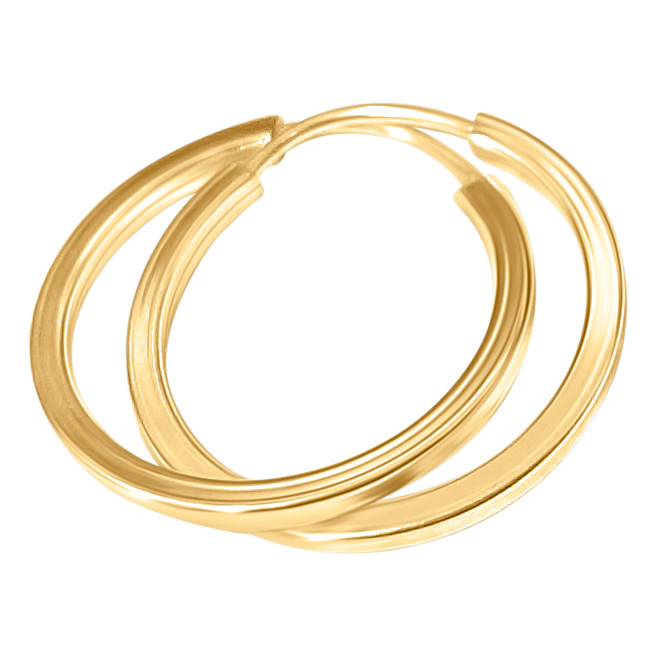 Brinco Argola Unissex Pequena 18mm Prata 925 Dourada 18k