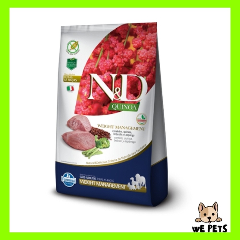 Ração 10,1Kg N&D Quinoa Weight Management Cães Adultos Cordeiro 10,1Kg
