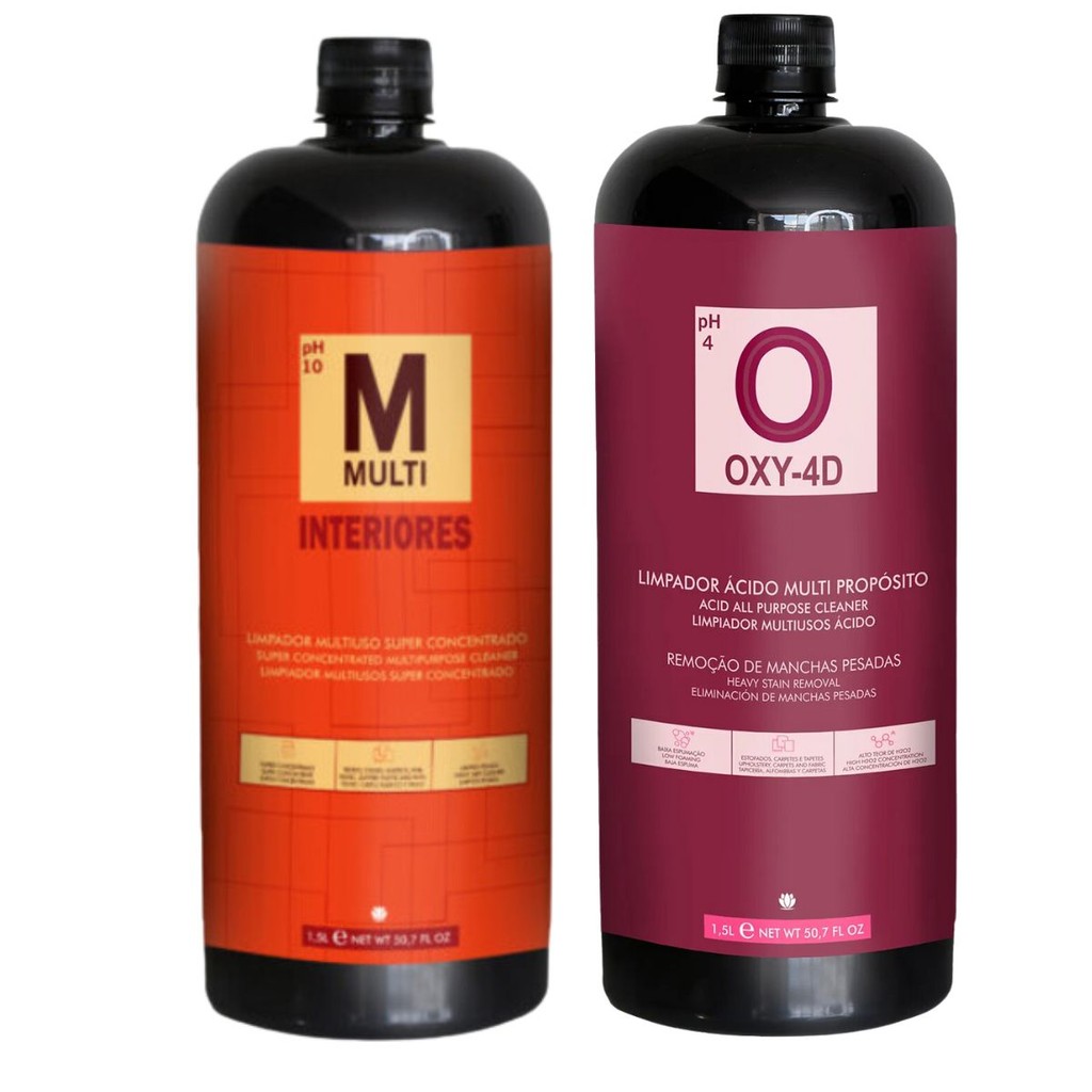 Kit Higienização Easytech - Multi Interiores 1.5L + Oxy 4D 1.5L