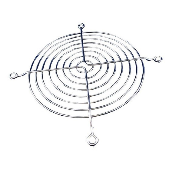 Grade Tela Proteção Cooler Fan Ventilador Ventoinha 80x80mm 8cm Cromada