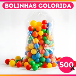 Bolinhas para Piscina 500 Unidades coloridas 76mm Melhor Material Não Amassa Envio Imediato Promoção