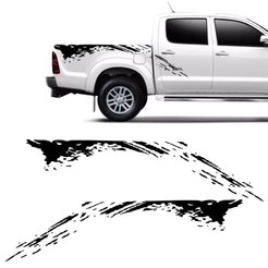Kit Faixa Hilux Adesivo Lateral Decorativo Personalizado