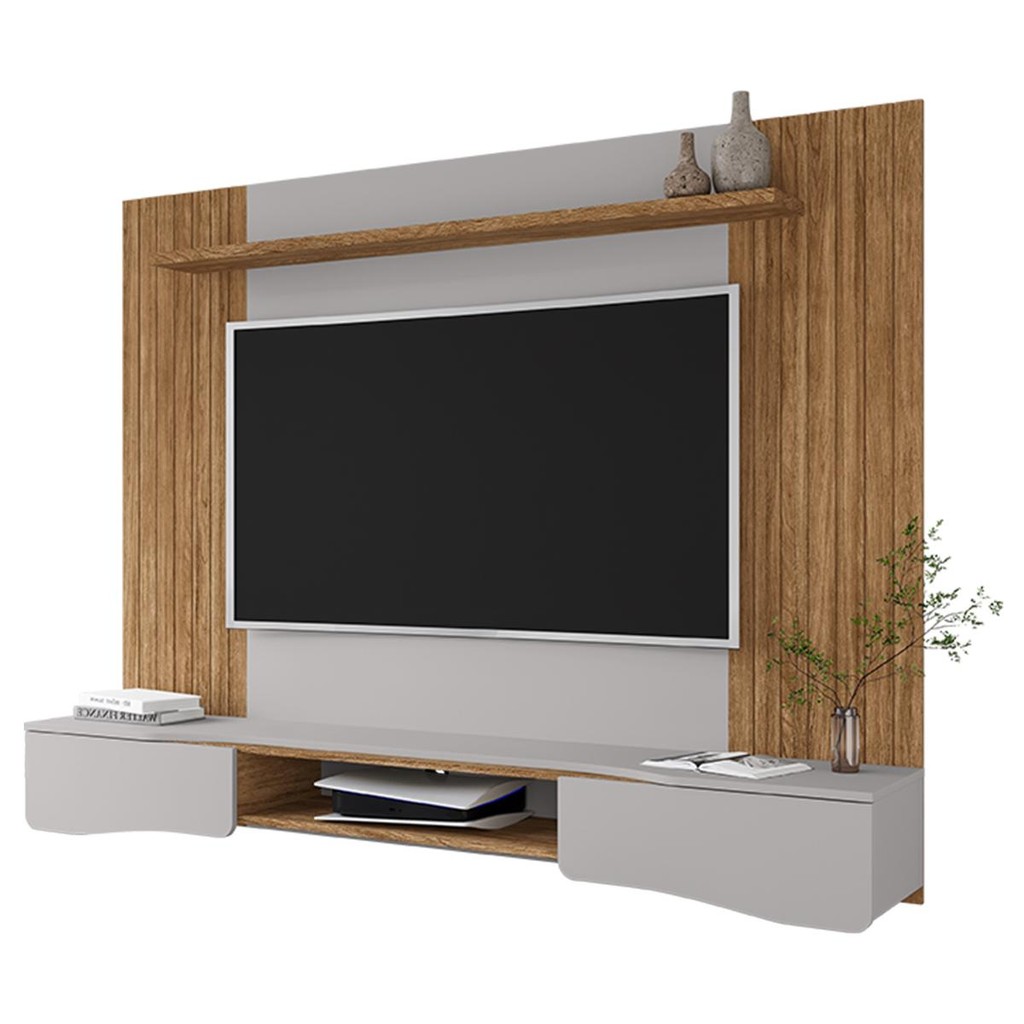 Painel Suspenso Buzios Sala TV até 60 Polegadas com 2 Portas em Oferta na Shopee