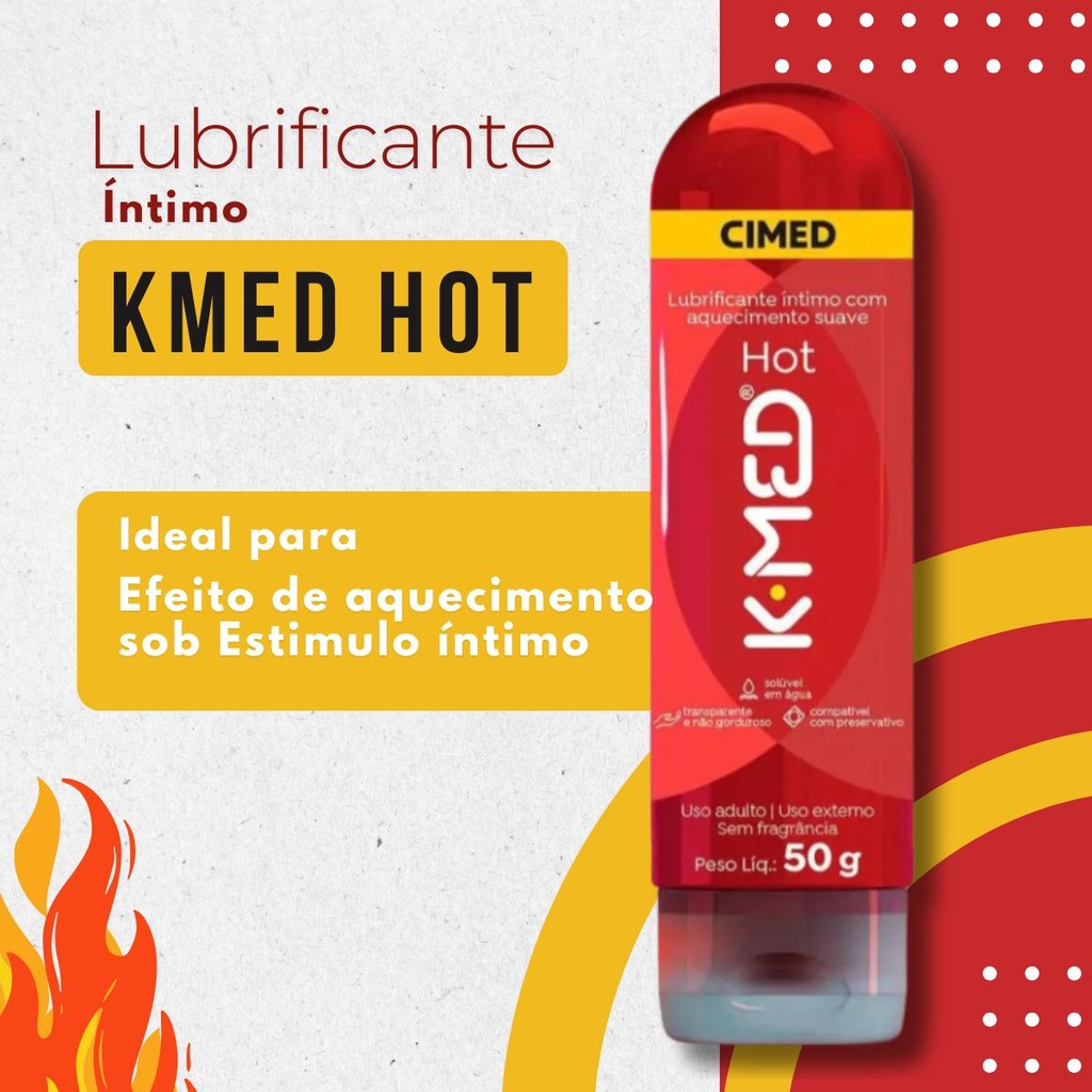 Gel Lubrificante Íntimo K-MED HOT de 50g Cabe no seu Bolso ou 200g com Base Aquosa em Oferta na Shopee