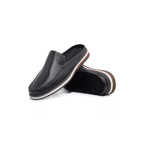 Mocassim Mule Casual Masculino Urbano Atemporal em Couro Legítimo em Oferta na Shopee