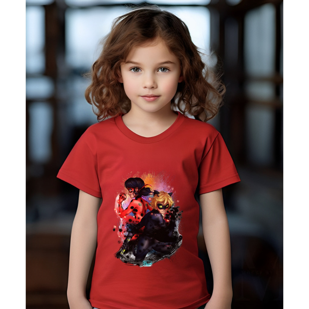 Camiseta Feminina Infantil Estampa Personagens Tendência Moda Kids 02 ao 16