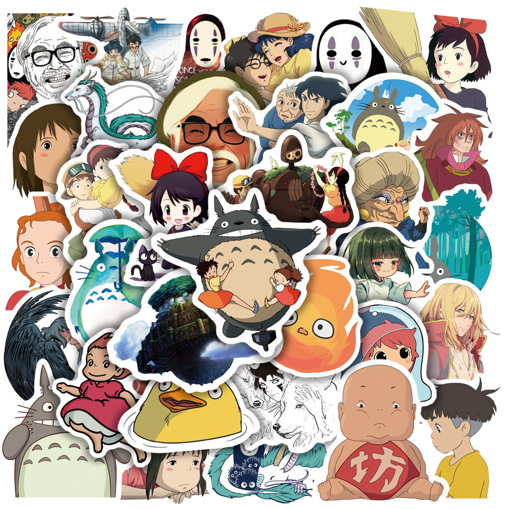 Kit 10 Adesivos Personagens Anime Studio Ghibli Totoro