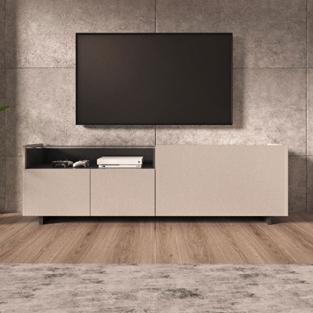 Rack para TV Até 55 Polegadas 2095 4 Portas Com Vidro - Quiditá Móveis em Oferta na Shopee