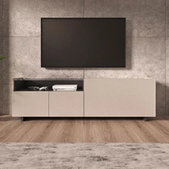 Rack para TV Até 55 Polegadas 2095 4 Portas Com Vidro - Quiditá Móveis