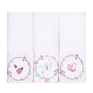 Kit Pano De Boca Papi Bordados Karinho Faixa Borboleta - 03 Peças em Oferta na Shopee