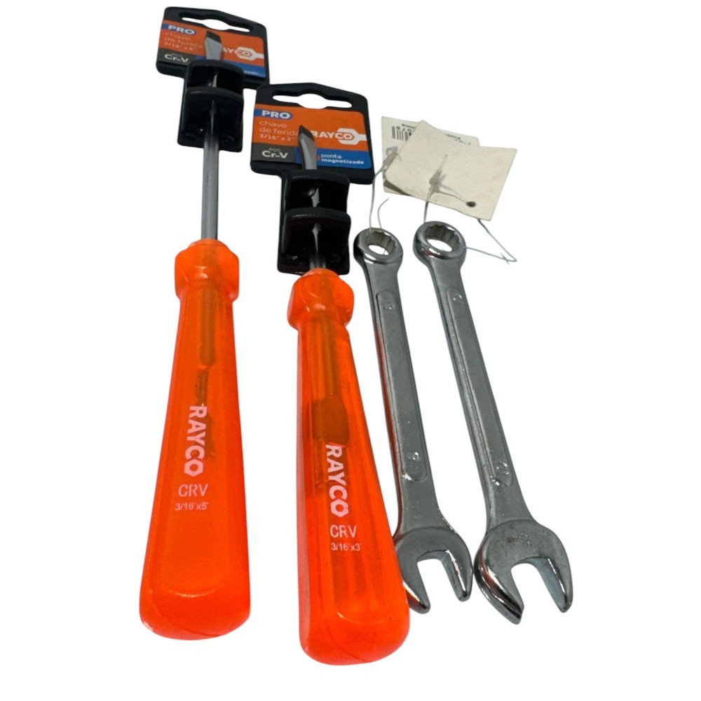 Chave fenda Com Imã Profissional Rayco Kit CHAVE 8,10 COMBINADA