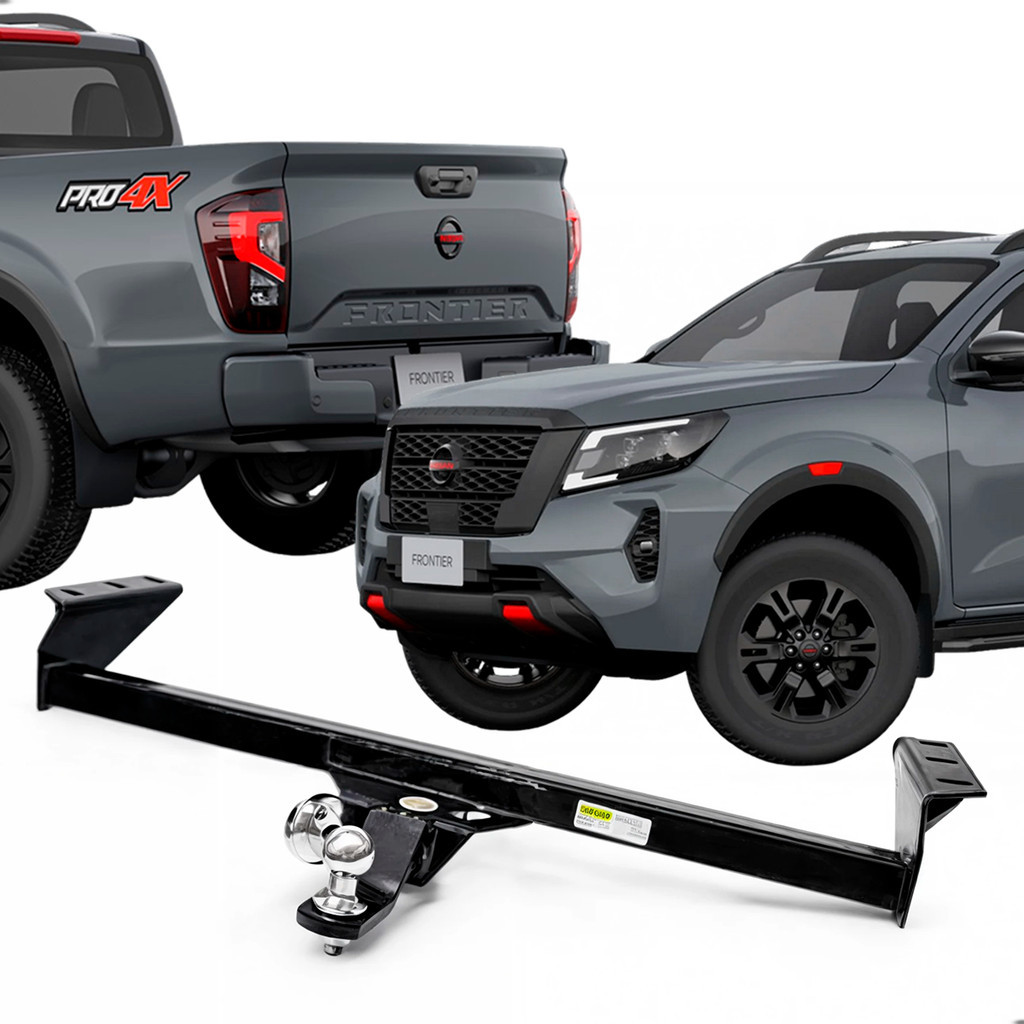 Engate Fixo Reboque Mult Nissan Frontier SE SEL LE SV PLAT 2018-2023 2000Kg Aço Sem Furo na Longarina