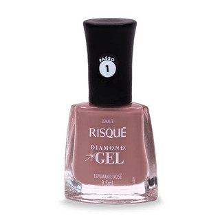 Esmalte Risqué Diamond Gel Espumante Rosé Cremoso 9,5ml em Oferta na Shopee