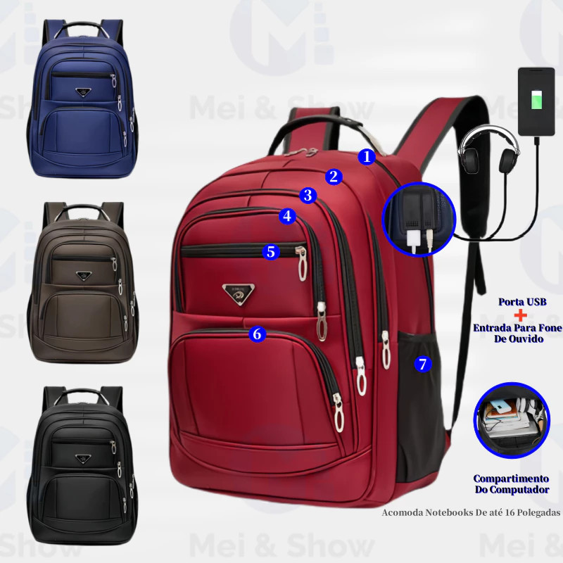 Mochila Masculina De Grande Capacidade Para Computador Mochila Casual Mochila Para Estudantes-D7# bosco