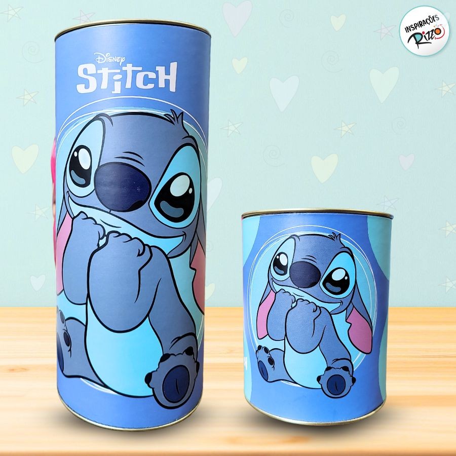 Lata para Presente Stitch - 1 unidade - Disney Original - Rizzo - Home & Living