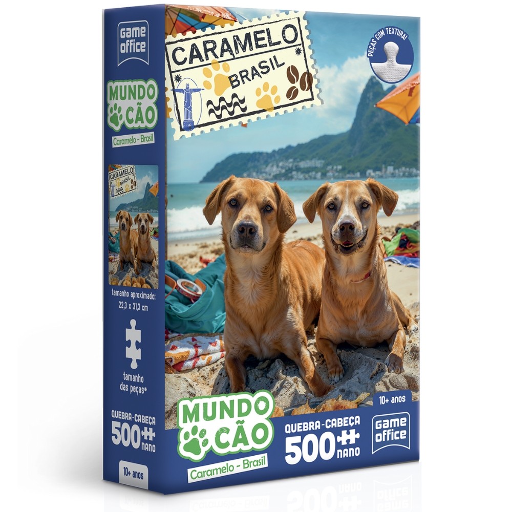 QUEBRA CABEÇA NANO CARAMELO BRASIL MUNDO CÃO 500 PEÇAS PEQUENAS TOYSTER CACHORRO PUZZLE RIO JANEIRO em Oferta na Shopee