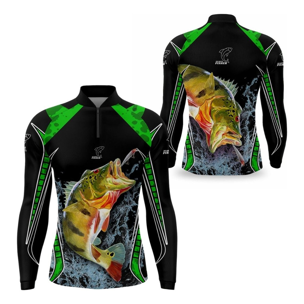 Camisa Pesca Infantil Manga Longa Uv50 Camiseta Menino Menina Pescaria