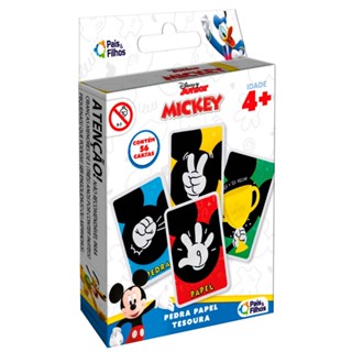 JOGO PEDRA PAPEL TESOURA MICKEY MOUSE DISNEY PAIS E FILHOS 56 CARTAS JANKENPÔ BRINQUEDO CRIANÇA UNO em Oferta na Shopee