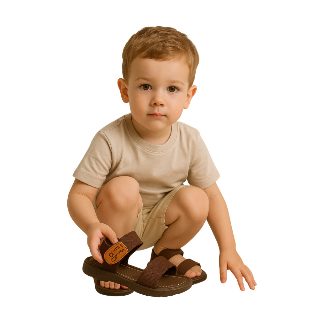Kit Sandália Infantil com Velcro + Chinelo Confortável – Leve e Macio 25 ao 34