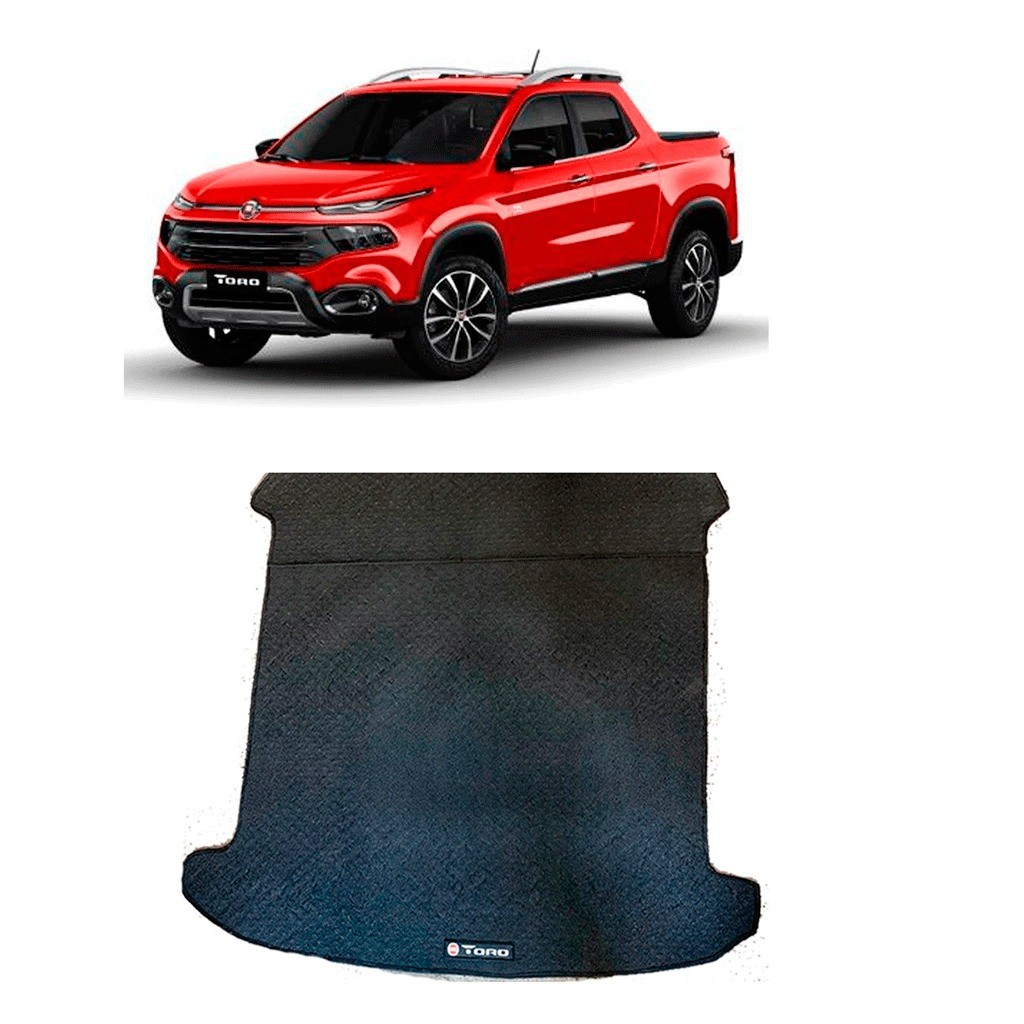 Tapete Caçamba 5mm Borracha Puxa Facil Fiat Toro 2020 2024