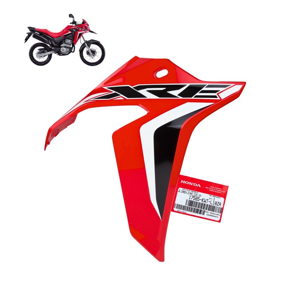 Carenagem Direita Tanque Xre 300 Rally 2022 A 2023 Vermelho Original Honda
