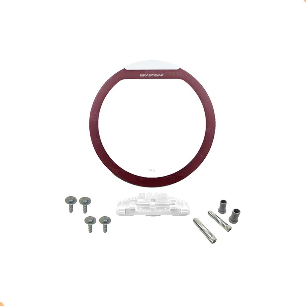 Kit Completo Tampa de Vidro Vermelha Móvel E Dobradiça e Parafusos Bwg11a Brastemp 11kg