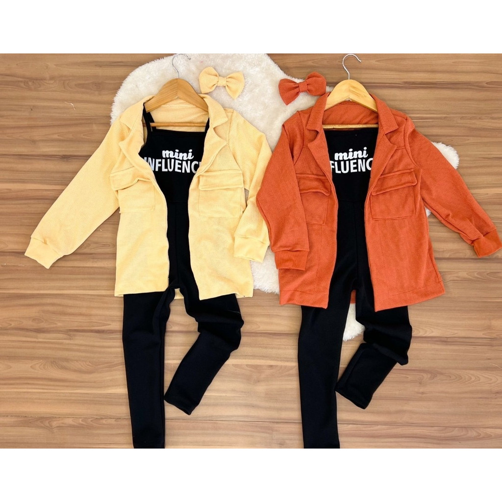 Casaco  Cardigan Macaquinho Laço Infantil