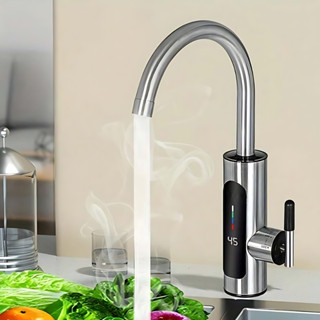 Torneira Elétrica Cozinha Visor Temperatura Regulagem Giratória 360° Aço Inox 110V-220V Shoyyi*-* em Oferta na Shopee