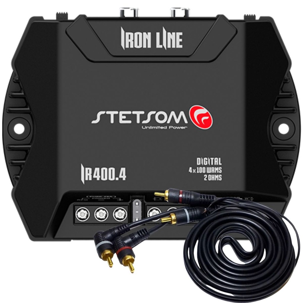 Modulo Ir400.4 Stetsom 400w + Cabo Rca Kx3 1,5m Flexível 5mm em Oferta na Shopee
