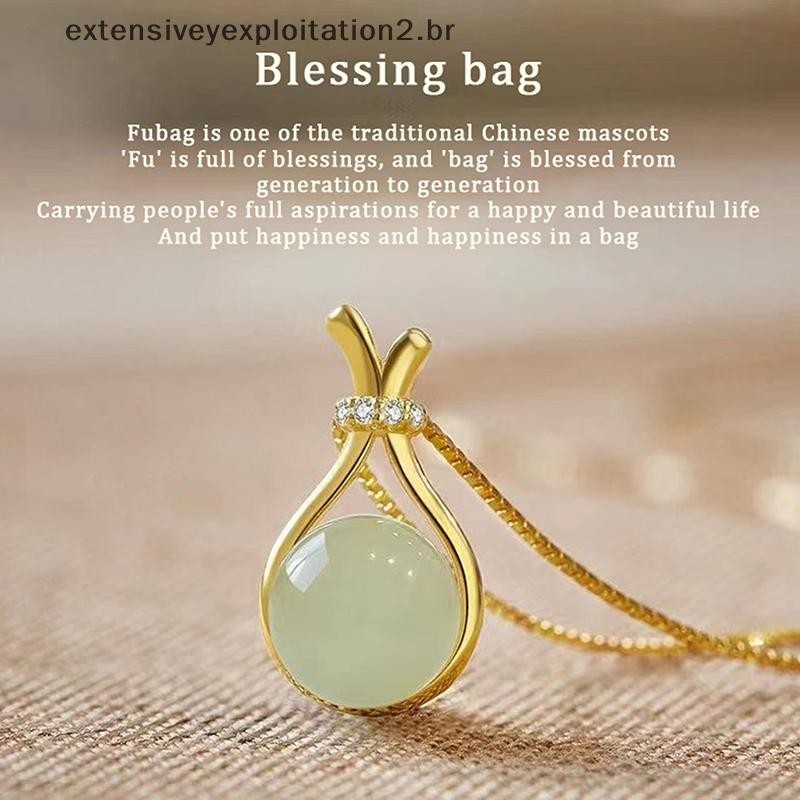 Moda 18K Ouro Hetian Jade Colar Metal Não Manchado Feminina Acessórios Joias . em Oferta na Shopee