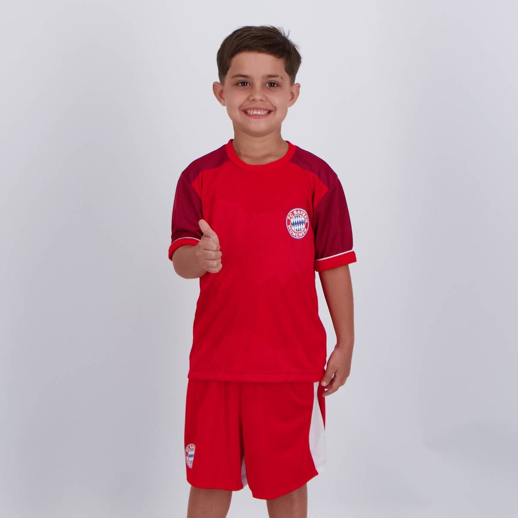 Kit Infantil Bayern de Munique Vermelho em Oferta na Shopee