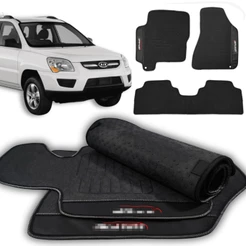 Tapete de Carro Sportage 2004 2005 2006 2007 2008 2009 2010 Emborrachado 3 Peças