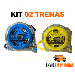 Kit Trena Métrica 5 Metros Transparente Fita de Aço Profissional com Trava em Oferta na Shopee