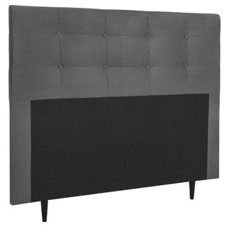 Cabeceira Estofada Cama Box Casal 140 Cm Helena Suede Cinza em Oferta na Shopee