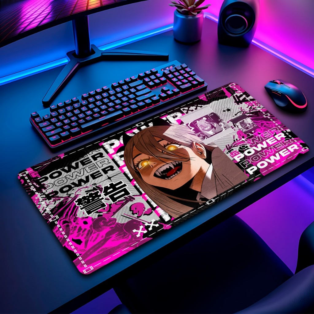 Mouse Pad Himito Tog Gamer Antiderrapante Grande Diversas Estampas Personalizado 70x35 cm